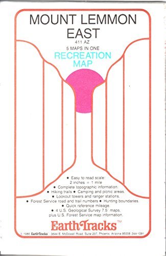 Earth Tracks *Mount Lemmon East* Laminated Topographic Recreation Map