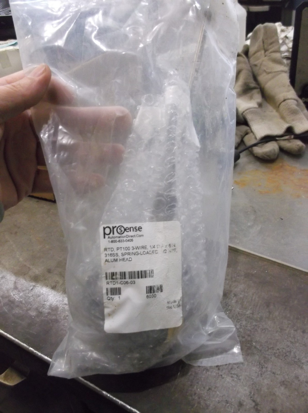 NEW IN PKG AUTOMATION DIRECT RTD1-C06-03 TEMPERATURE SENSOR 1/2" NPT (QQ3)