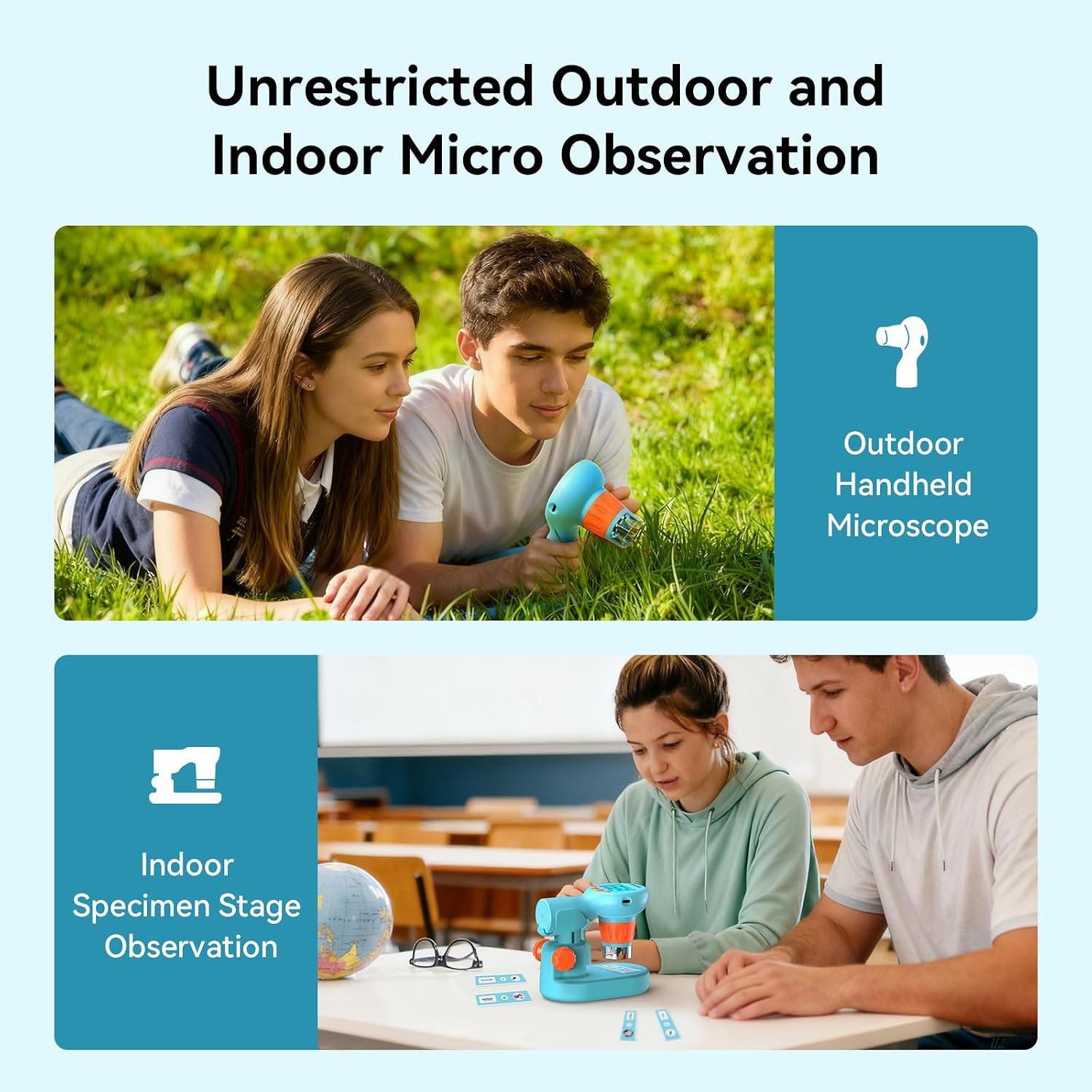 800X Handheld Digital Microscope with 2” IPS Screen, Photo & Video Portable M...