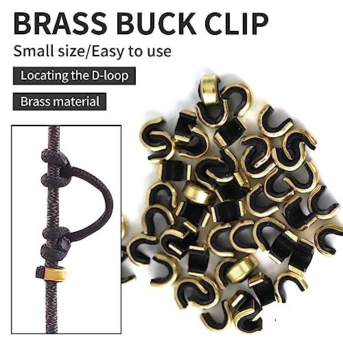 Bow String Nock Points 40 Pack Brass Nylon Archery String Buckle Clip Recurve