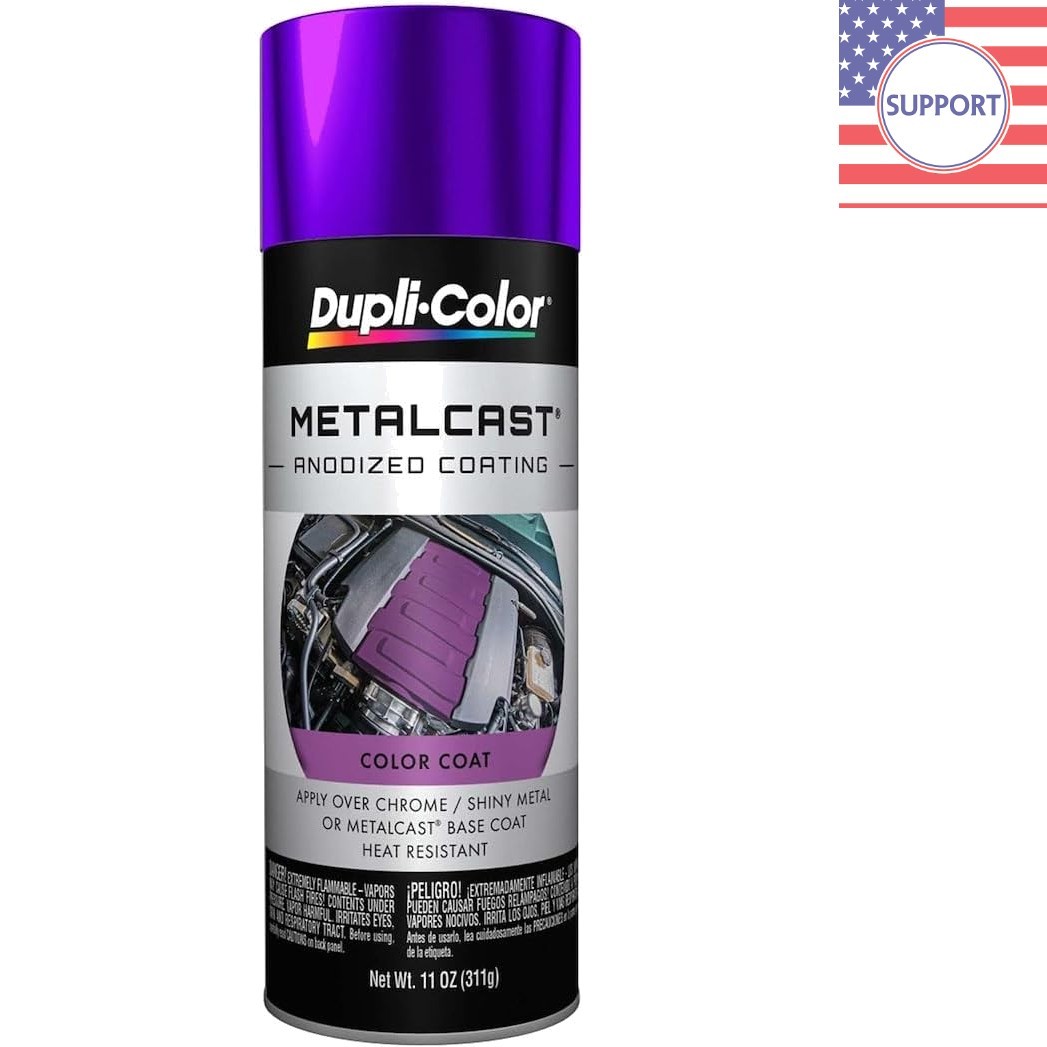 Metalcast Purple Anodized Automotive Paint Spray - 11 oz, Heat Resistant Finish