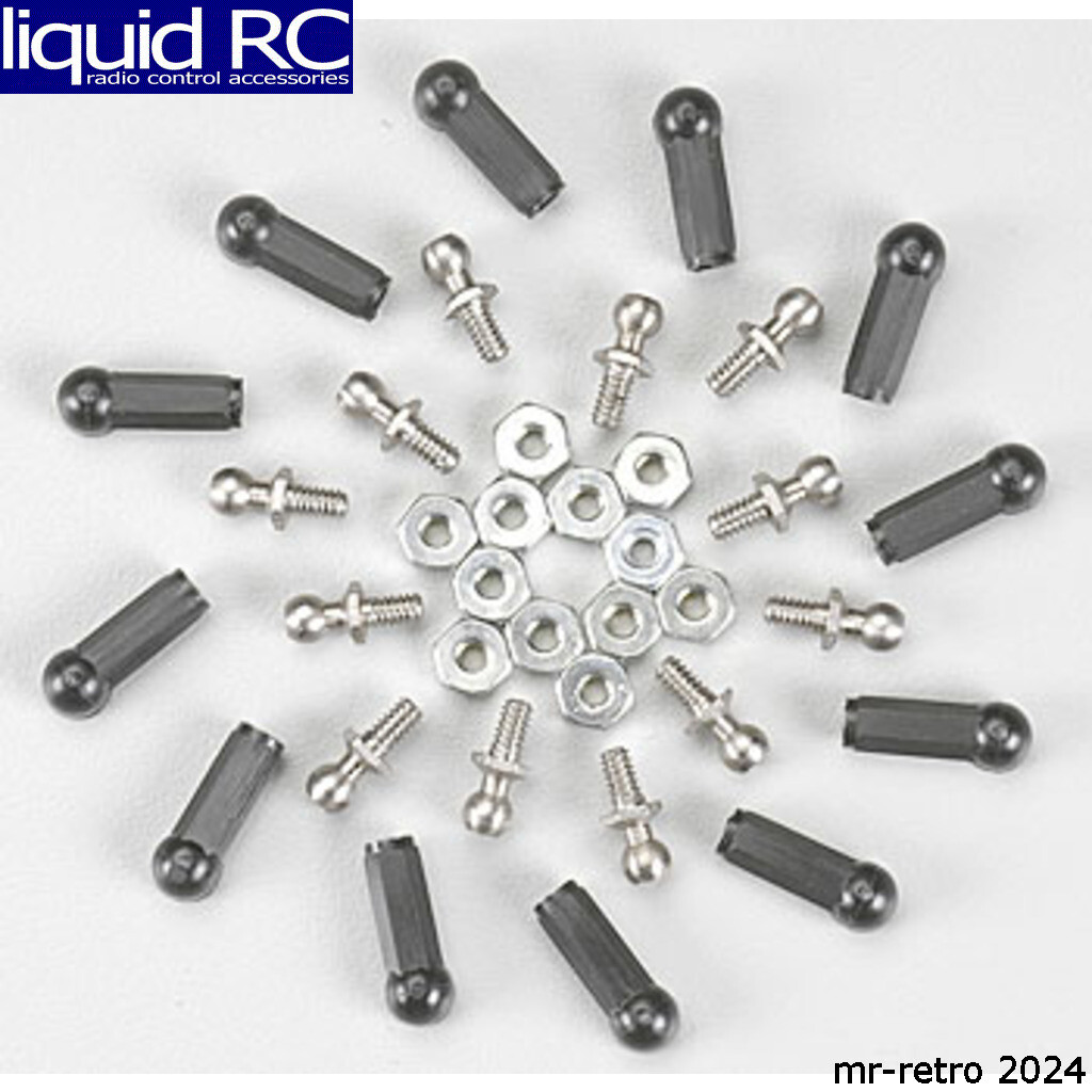 Associated 6271 RC10 Ballstud Set .20 silver