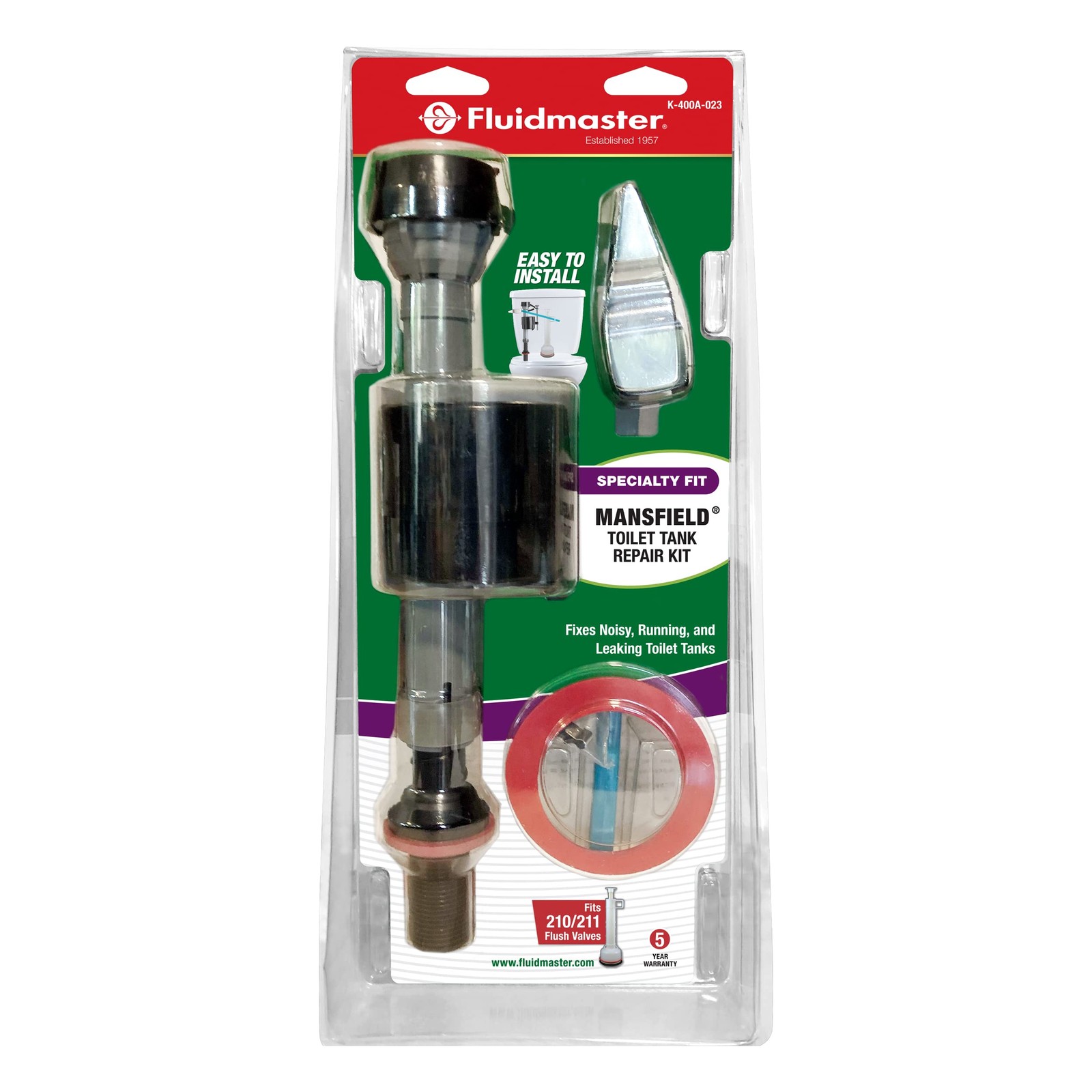 Fluidmaster K-400A-023 Mansfield 5.98 x 2.76 x 13.77 cubic inches, Multicolor