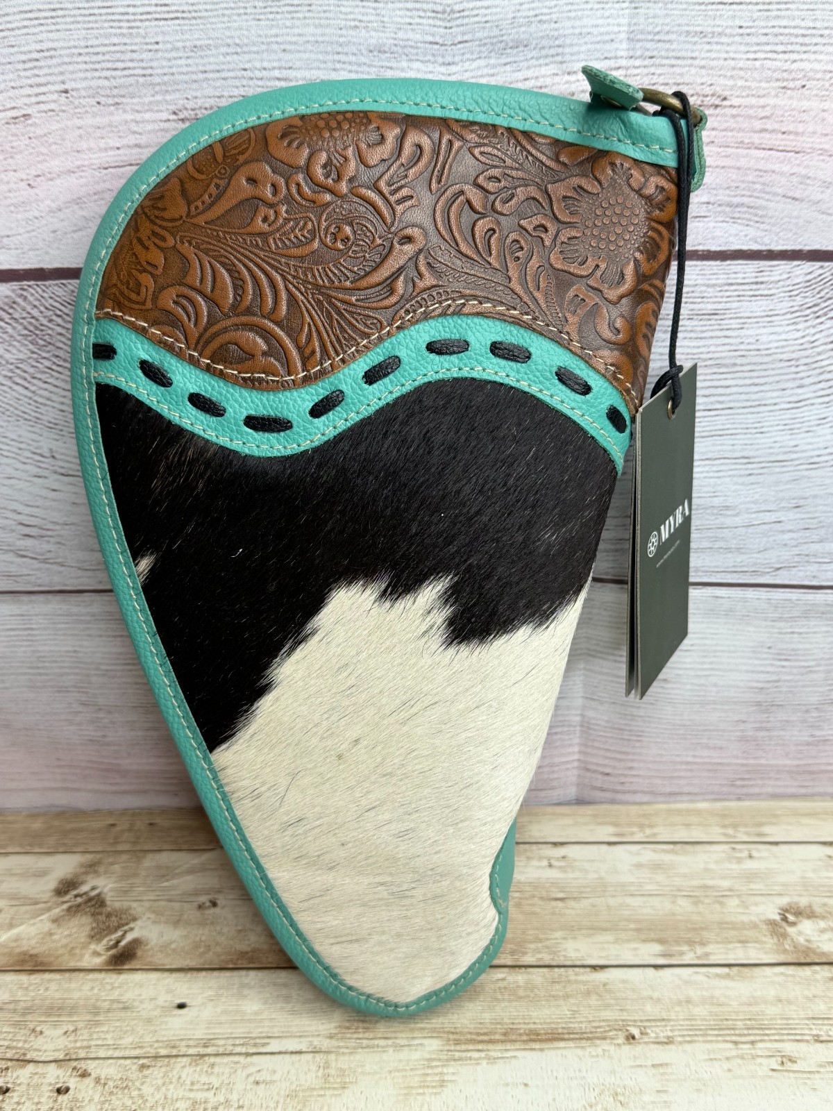 MYRA ~ LEATHER ~ COWHIDE ~ SOFT ~ PISTOL ~ STORAGE ~ CASE (12")