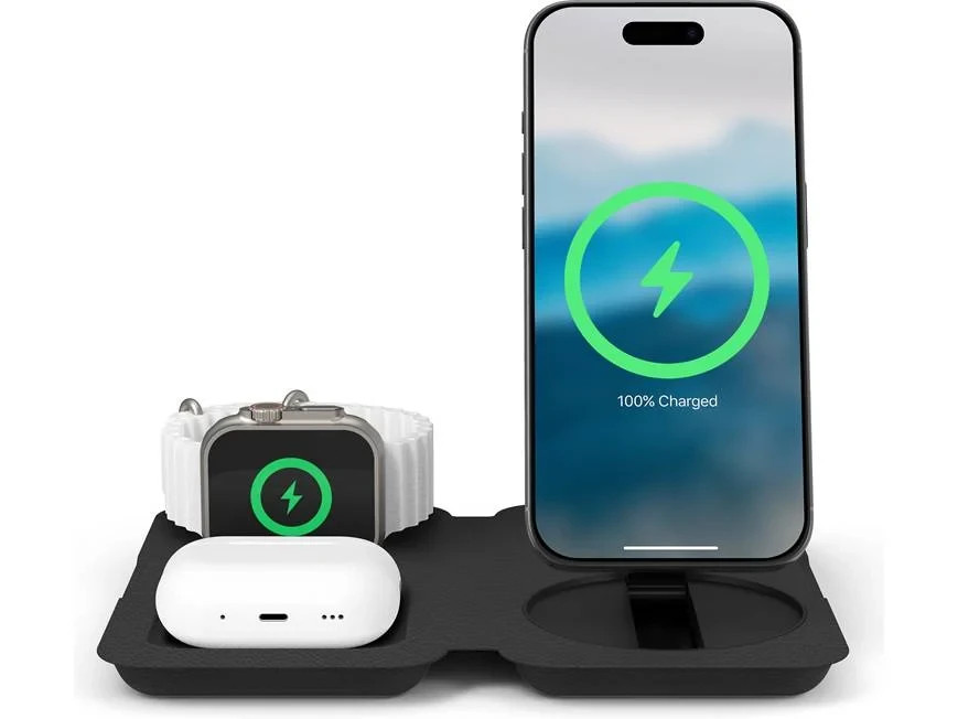 NEW Nimble Fold 3-in-1 Wireless Travel Charger for Apple iPhone /Watch /Airpods
