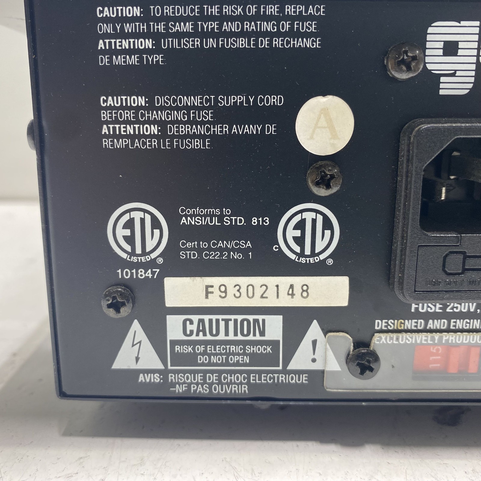 Gemini PS-525 Pro Platinum Series Stereo Preamp DJ Mixer For Parts