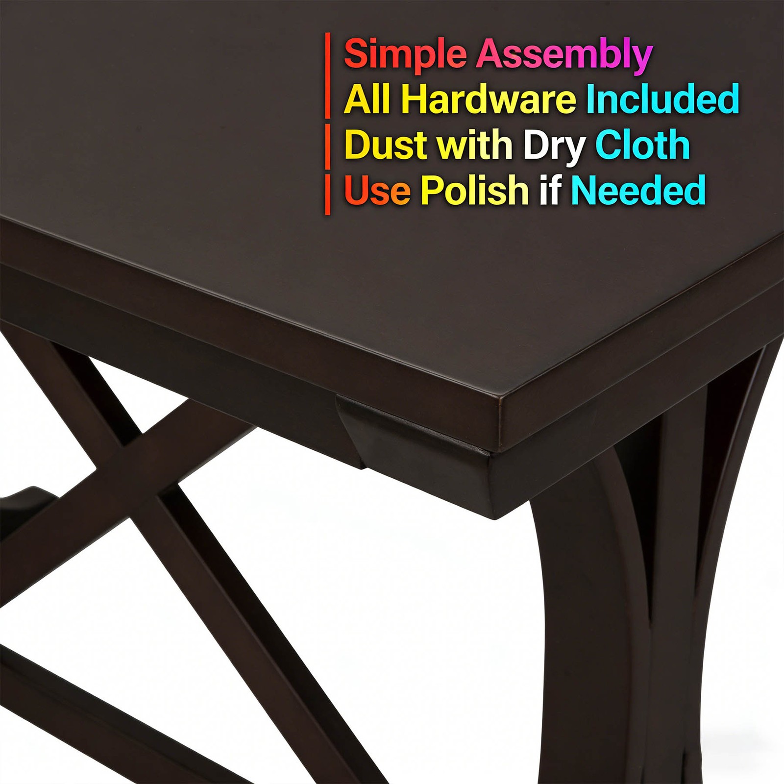 Dining Table with USB Ports and Padded Stool, Open Design