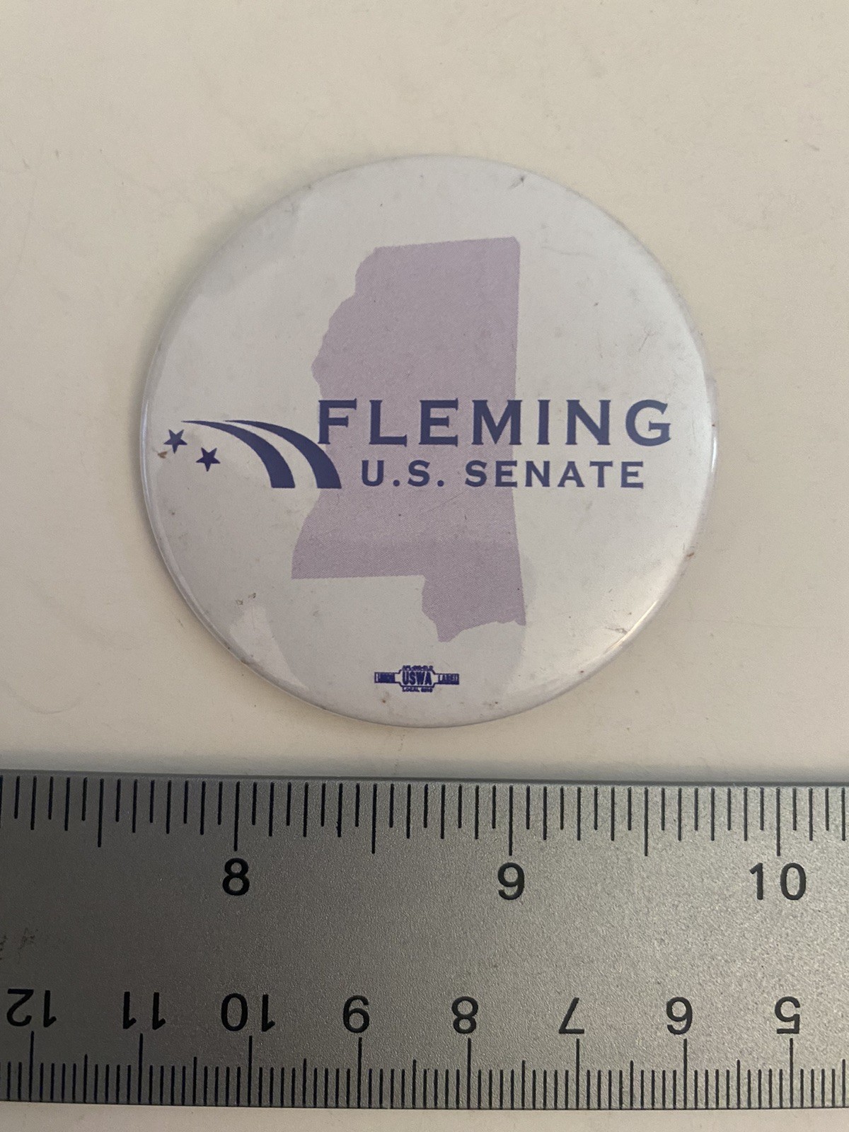 Fleming U.S. Senate Pin Back Button P31