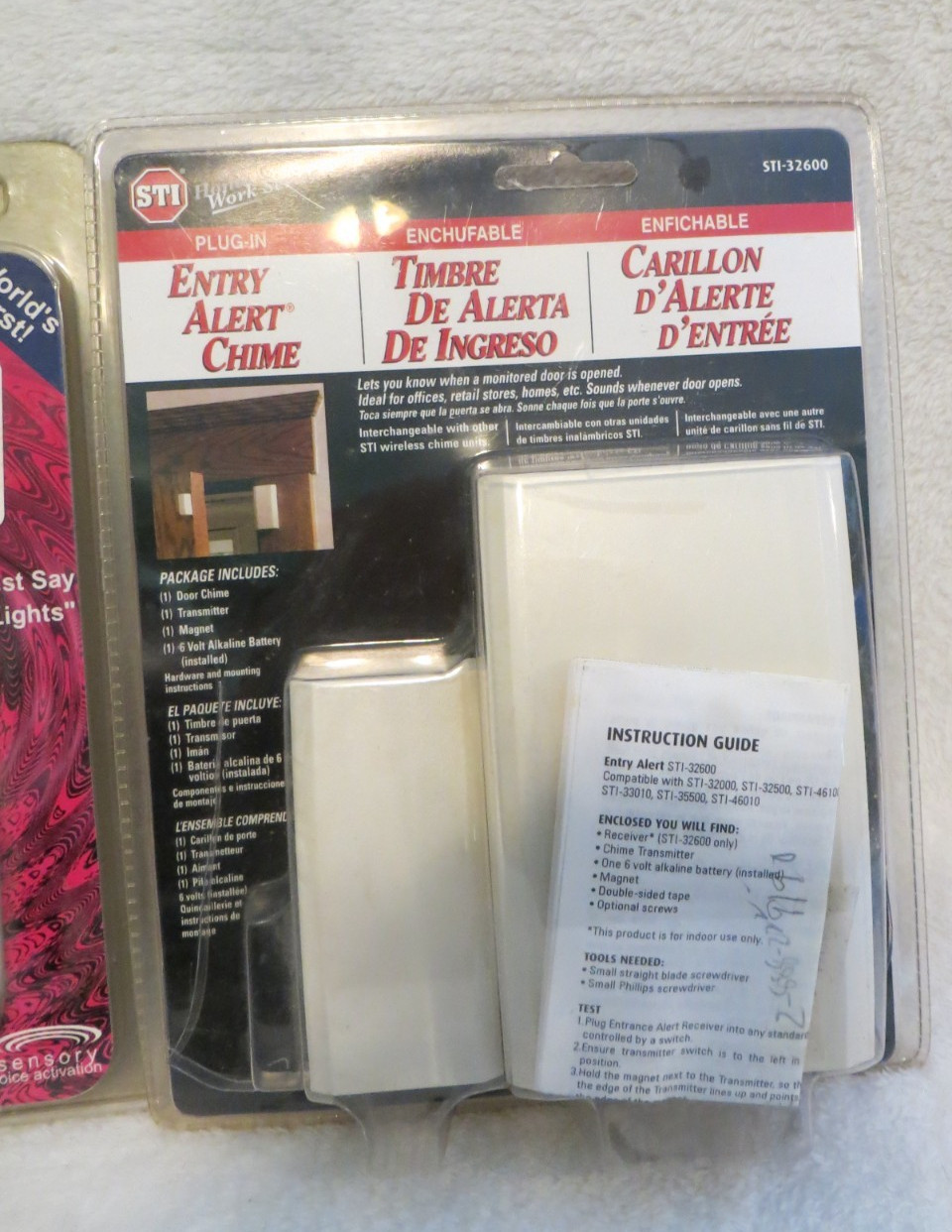 Electronics Lot Entry Alert Chime Intelavoice Voice Activated On/Off Control NIP