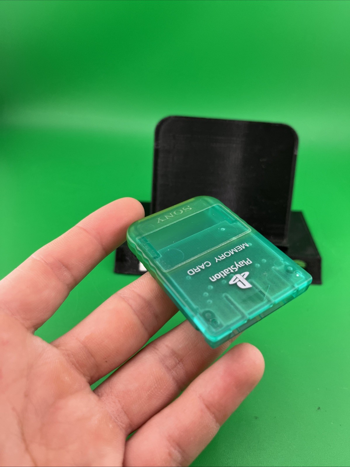 PlayStation Psone OEM Memory Card Emerald Green SCPH-1020