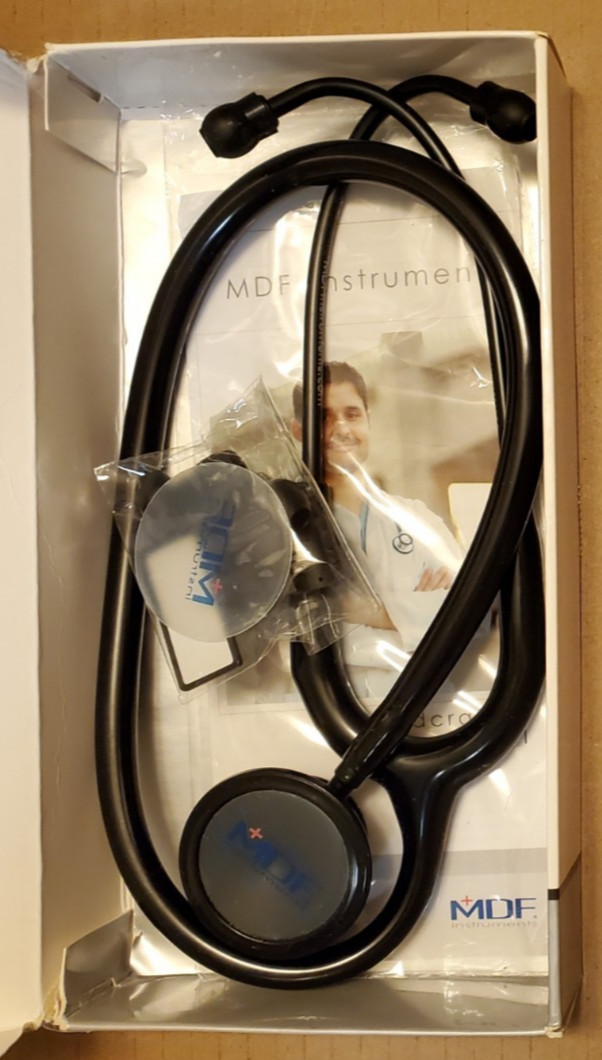 MDF Instruments Acoustica Lightweight Stethoscope MDF 747XP Black Opened/New