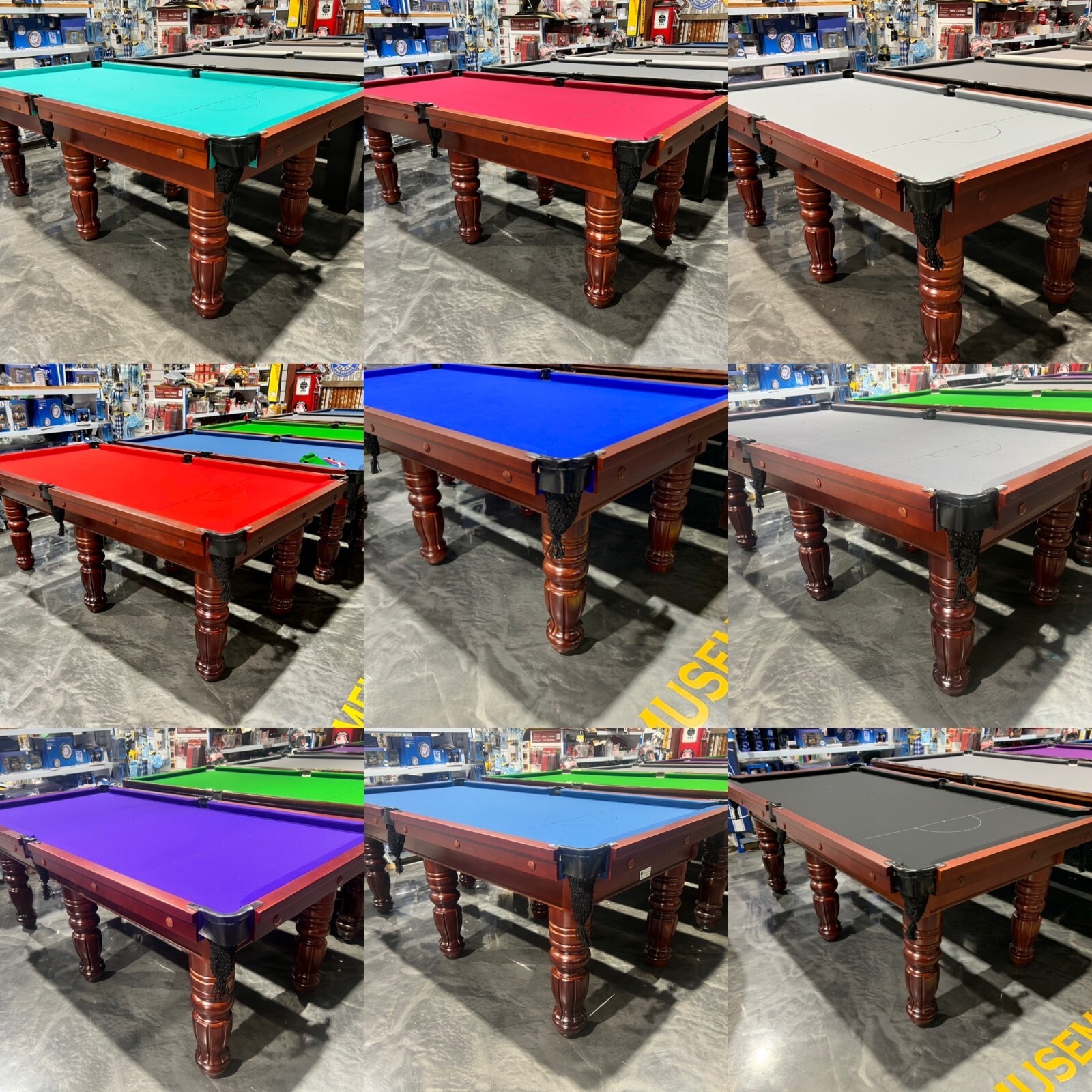 Pool Snooker Billiard Table Deluxe Empire Rail BLACK Pocket Nets & Leather Set