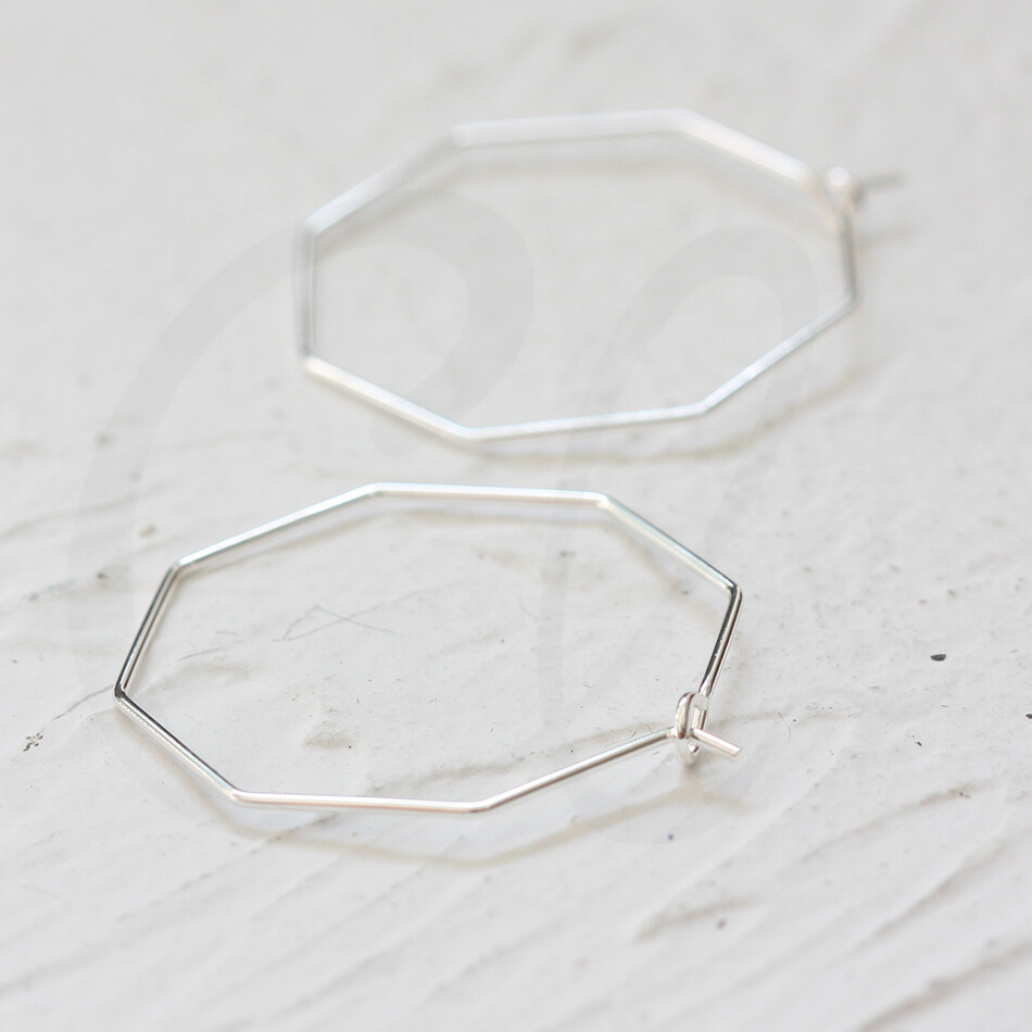 4 Pieces Silver Plated Brass Base Earring Hook-Geometric Earring Wire (CW-4009C)