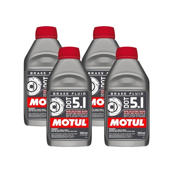 Motul 100951 DOT 5.1 Brake Fluid (500mL x4)