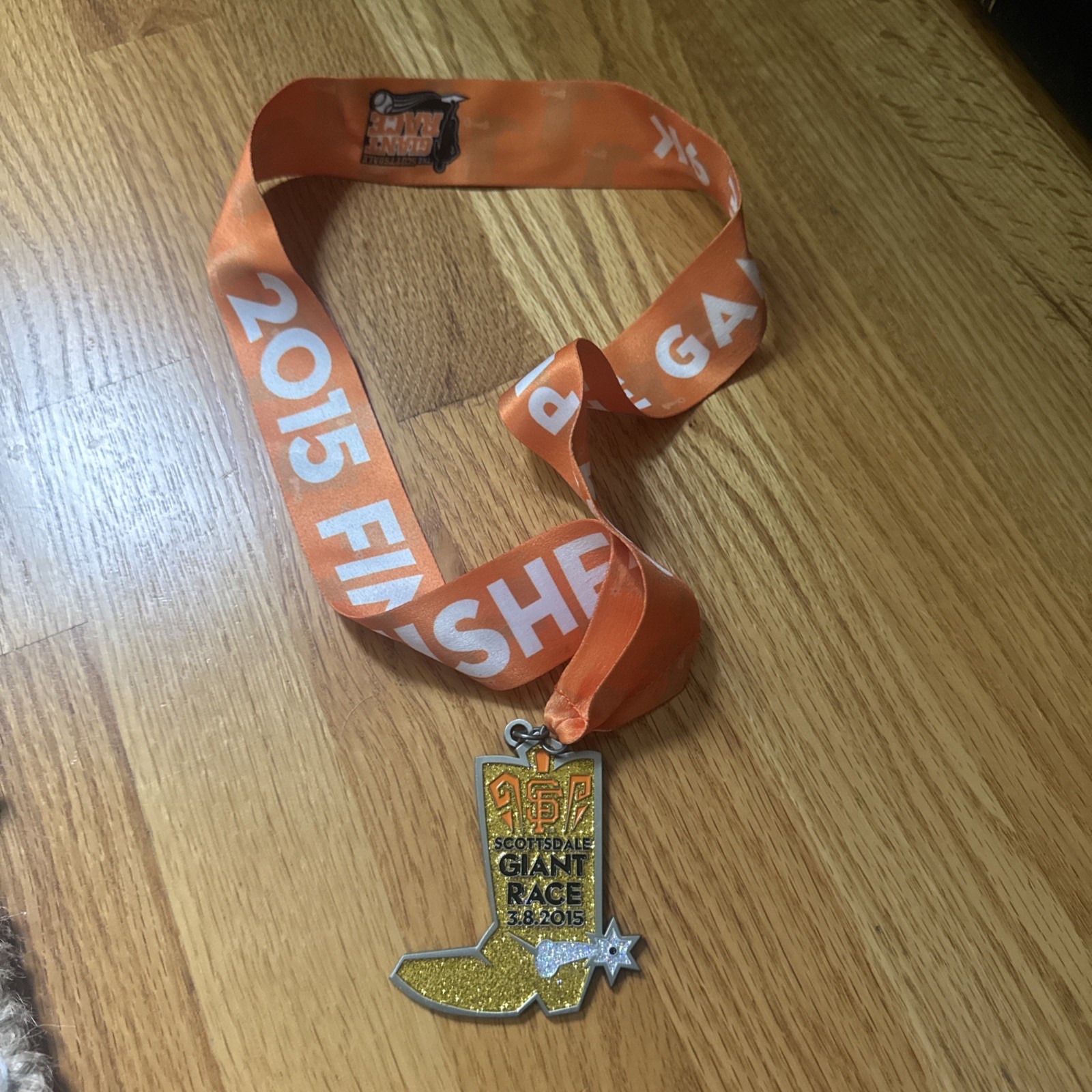 San Jose California 2015 Finisher Medal "Giant Race Scottsdale"