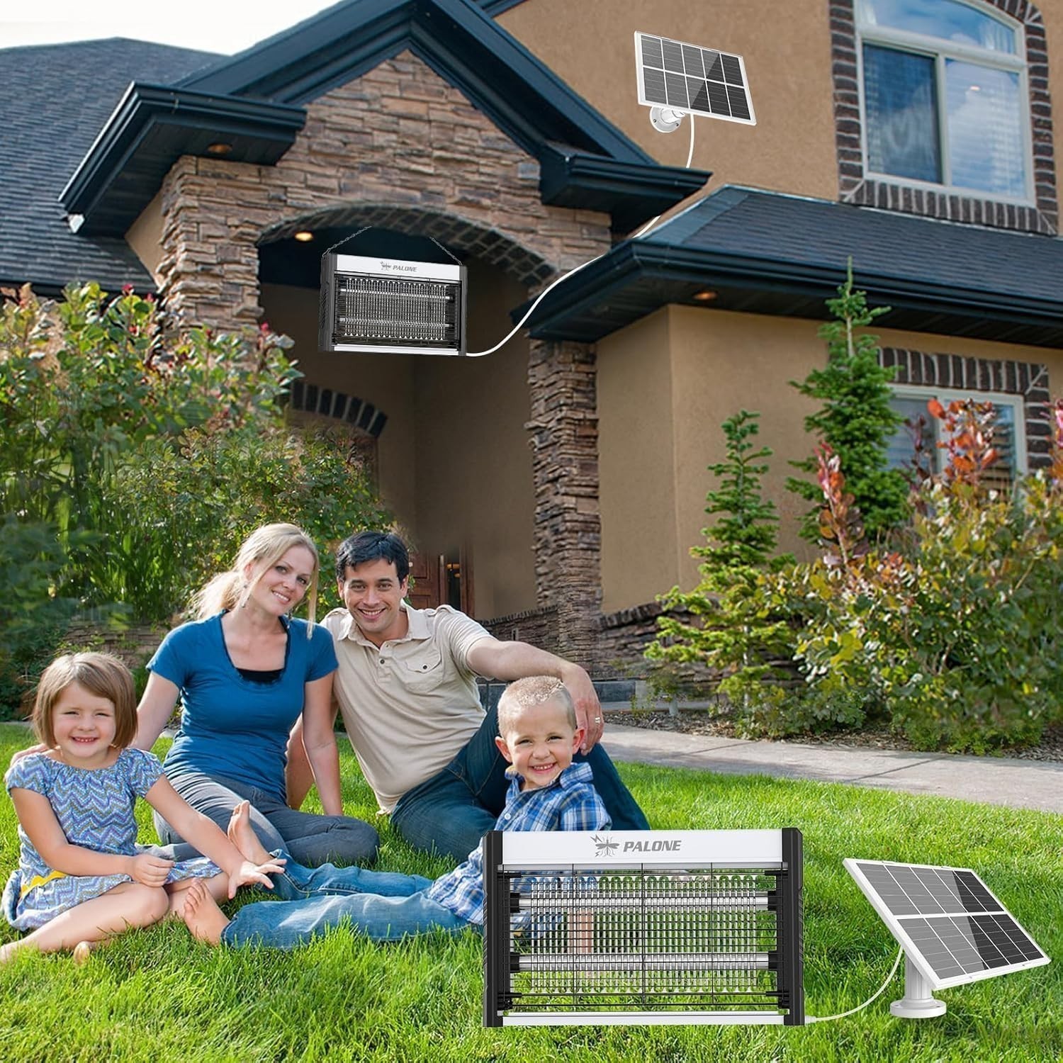 Solar Bug Zapper Outdoor, 4000V Mosquito Zapper with 3M Cable &10W Solar Panel,o