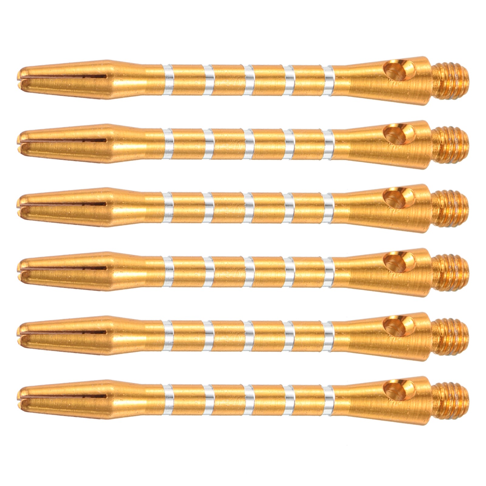 6Pcs Dart Shaft,Aluminum Medium 2BA Thread Dart Stem Replacement(Gold Tone,48mm)