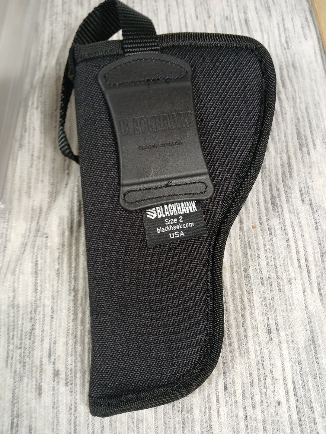 BLACKHAWK! Black IWB HOLSTER Size 02, Right Hand, (Md/Lg Dbl Act Revolver