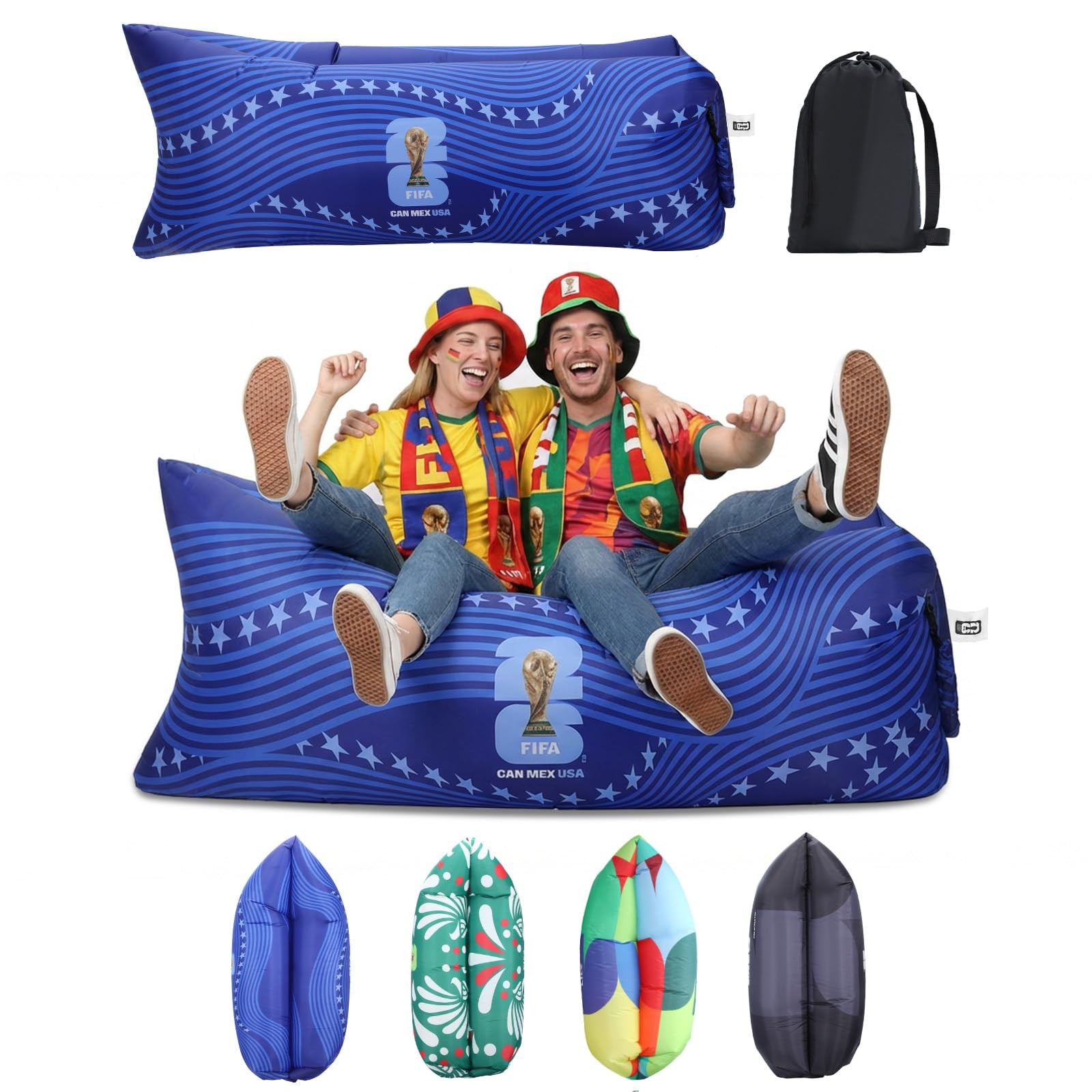 FIFA World Cup 2026 Edition Inflatable Sun Lounger, Air Sofa, Blow Up Couch, ...