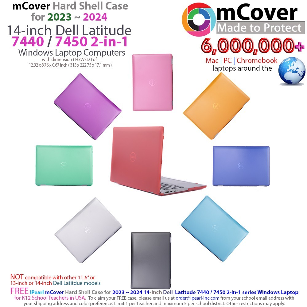 NEW mCover® Hard Case for 2023 2024 14" Dell Latitude 7440 7450 2-in-1 laptop PC