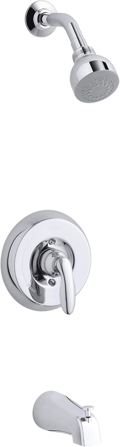 PS15601-4S-CP Coralais Rite-Temp(R) bath and shower valve trim with lever