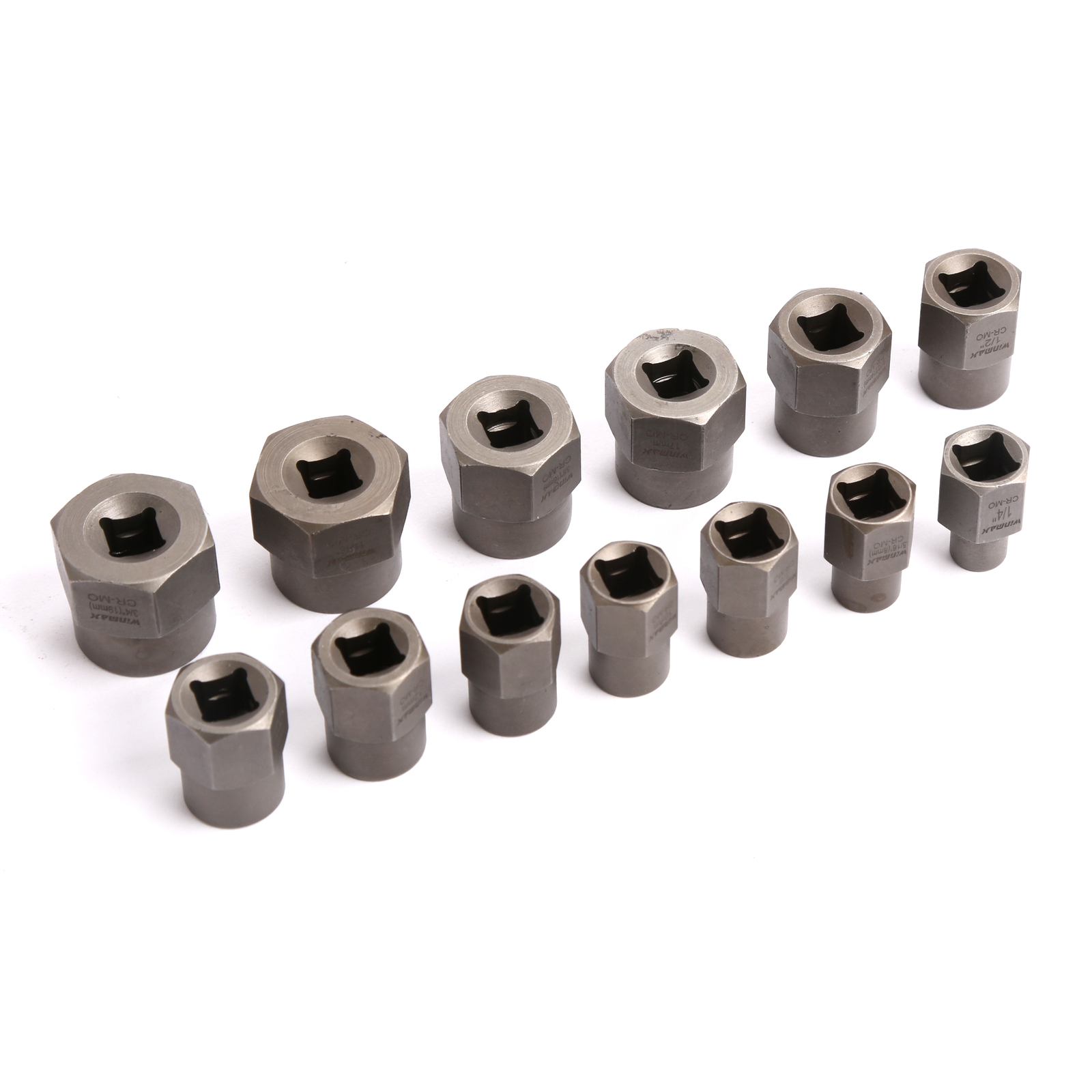 Bolt & Nut Extractor Set Damaged Rusted Socket Remover Use With 3/8 IN Wrench