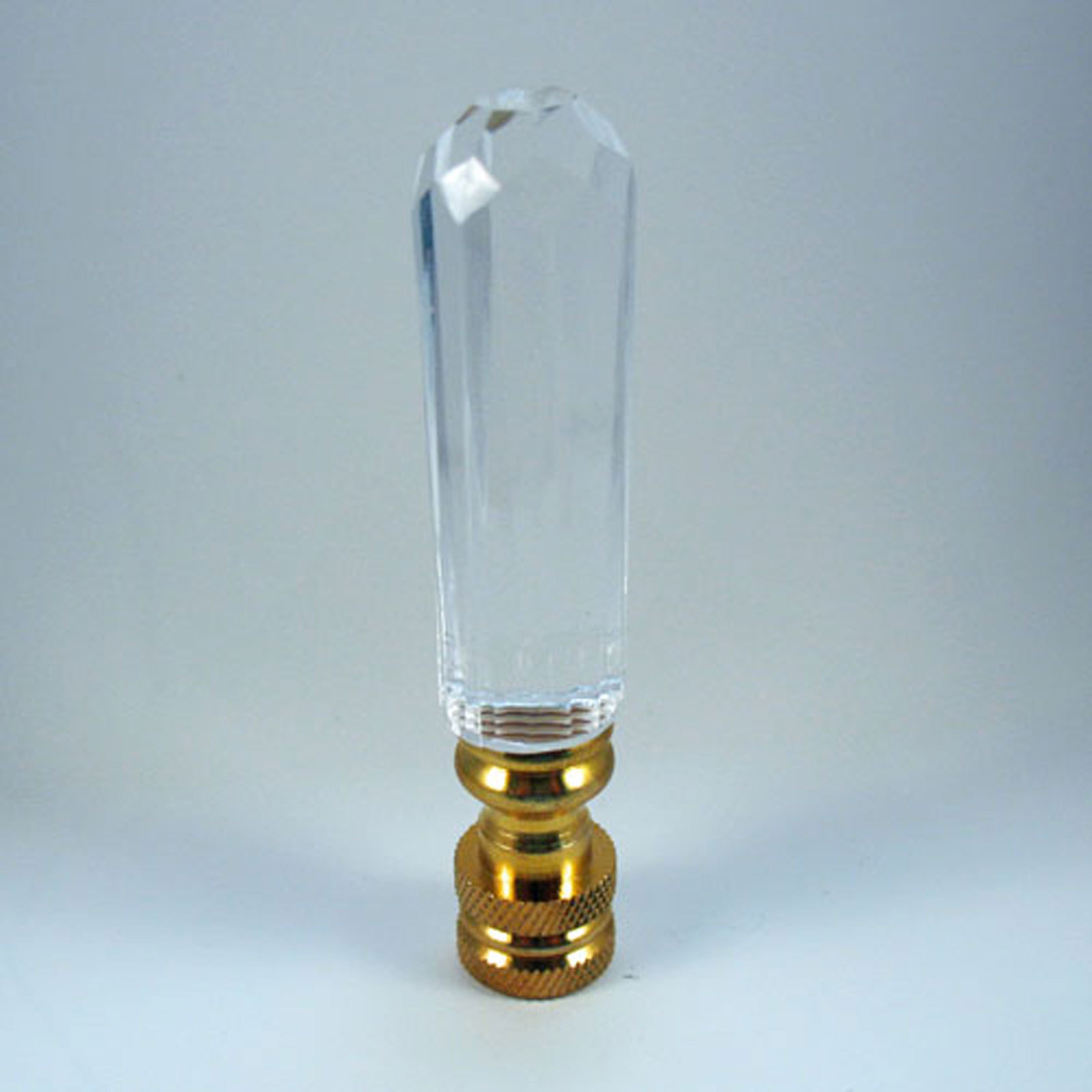 LAMP FINIAL Acrylic Spire Column Brass Hardware (Jay01)