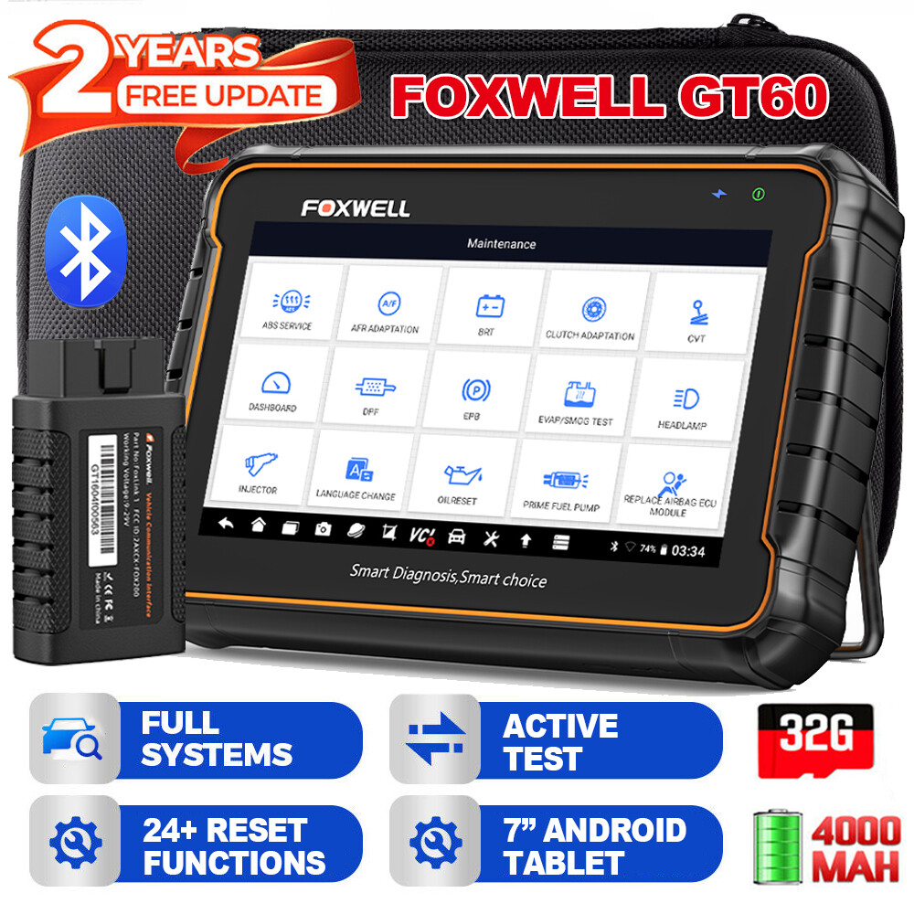 FOXWELL GT60 Scanner All System Bidirectional OBD2 Diagnostic ABS TPMS DPF