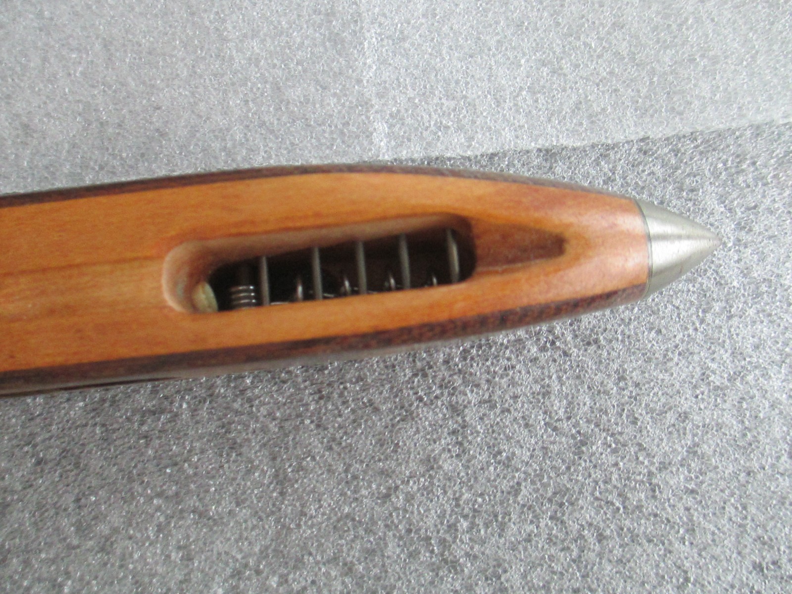 Vintage "SH" 17“ Weaving Loom Wooden Shuttle with Steel Tips Industrial C9