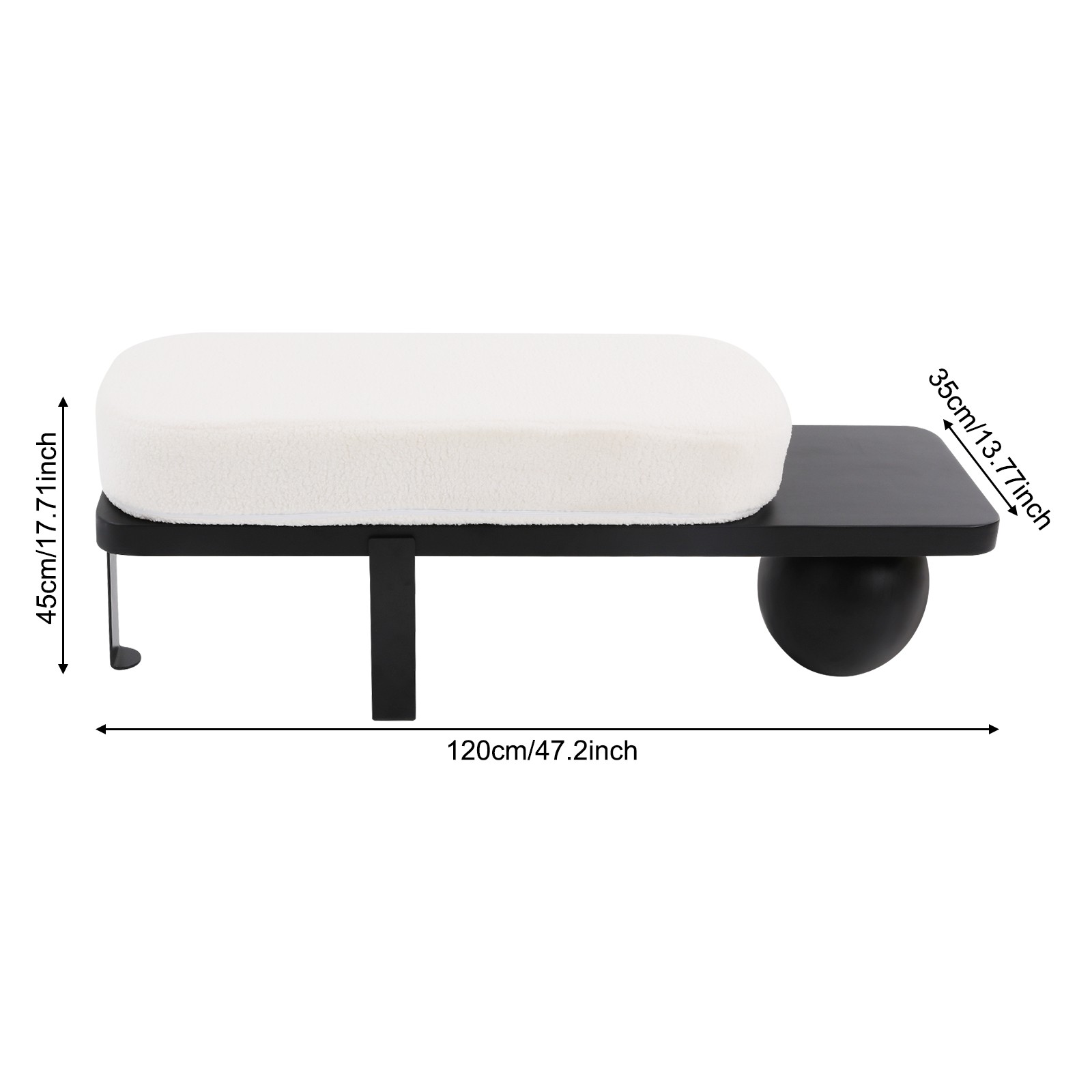 Modern Bedroom Bedside Bench Flannelette Shoe Changing Bench Fitting Room Bench