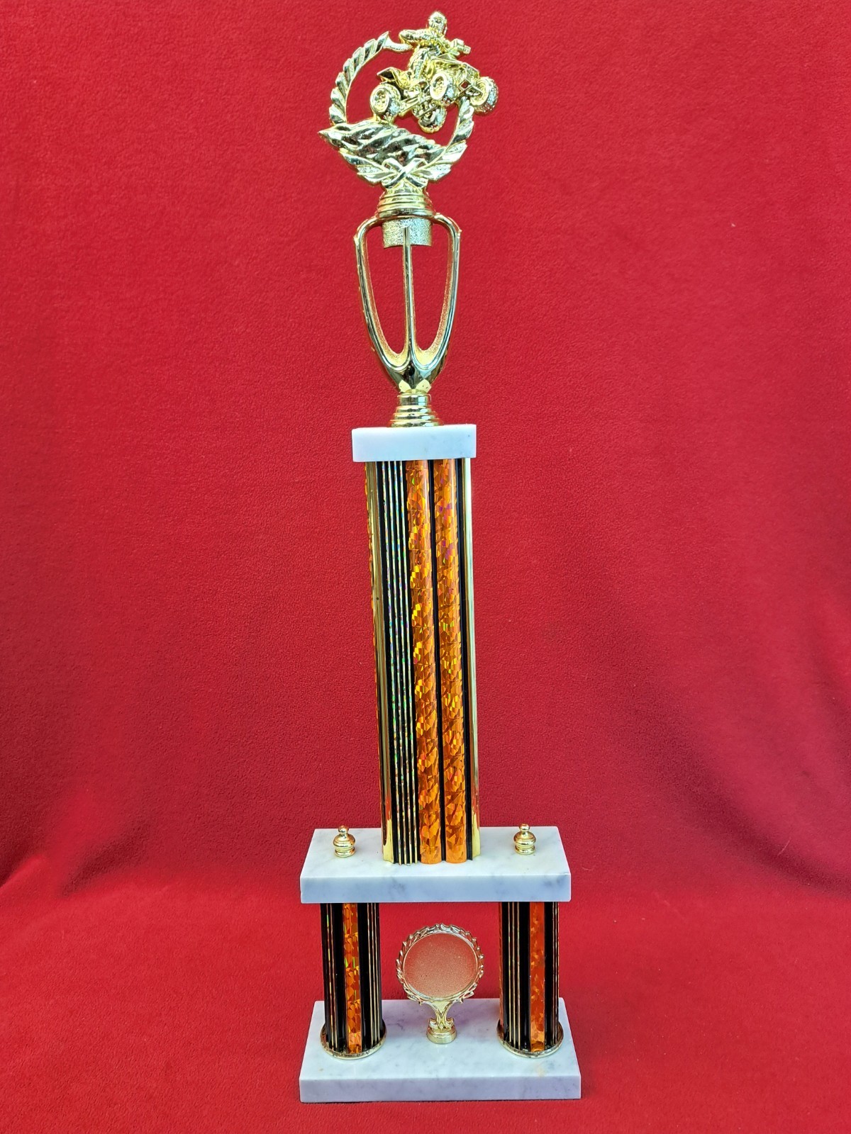 HUGE Motorcycle Motocross Four Wheeler  Trophy 28" Inch Tall Marble High Quality