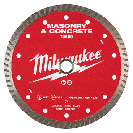 Milwaukee Tool 49-93-9407 7" Turbo Masonry & Concrete Diamond Blade