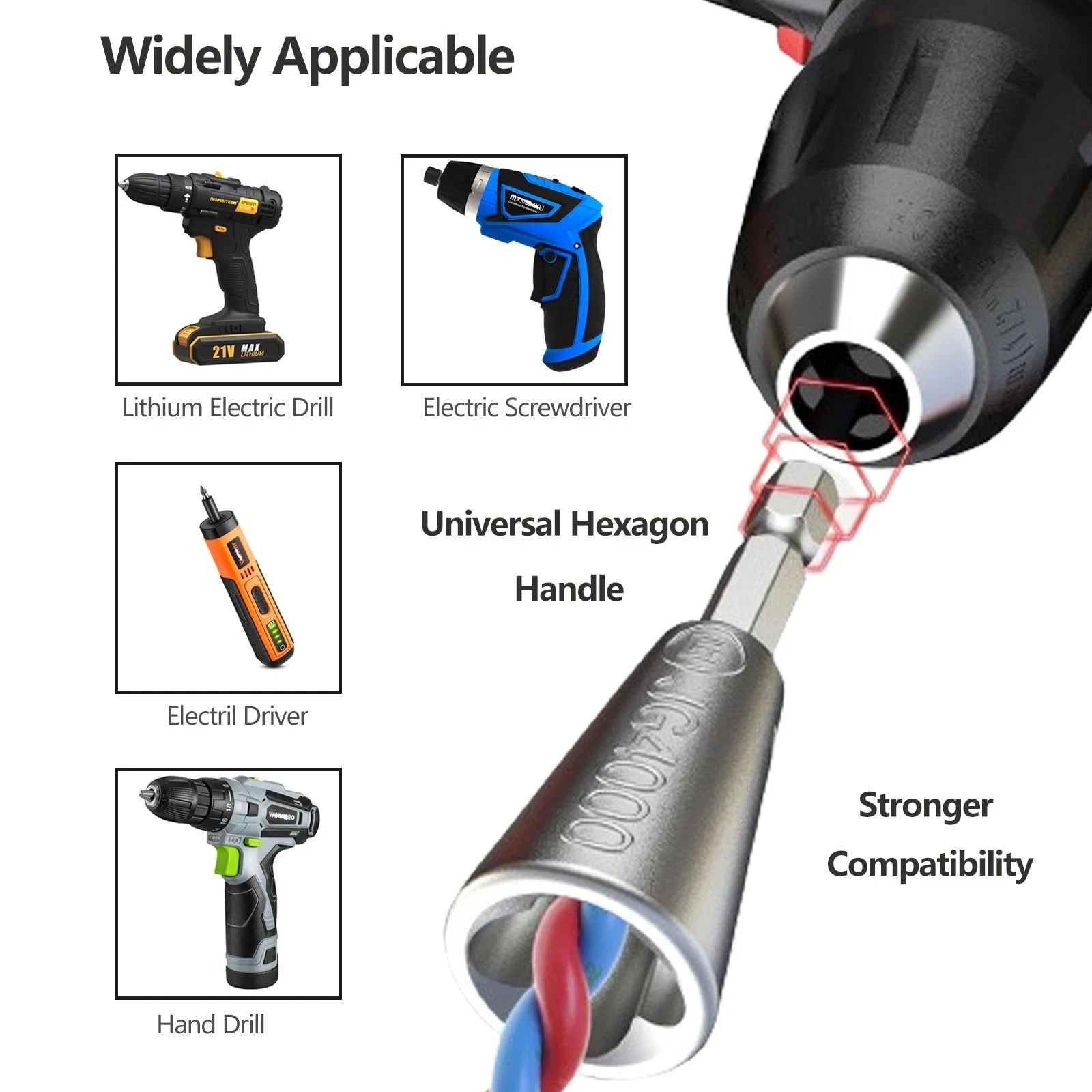 JG4000 2 Pack Wire Twisting Tool Cable Quick Twister for Electrical Power Drill