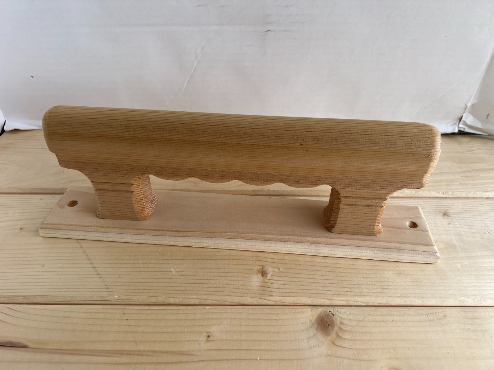 Cedar Wood Sauna Door Handle – XL 13.5" – Handmade – Unfinished – Rustic Look
