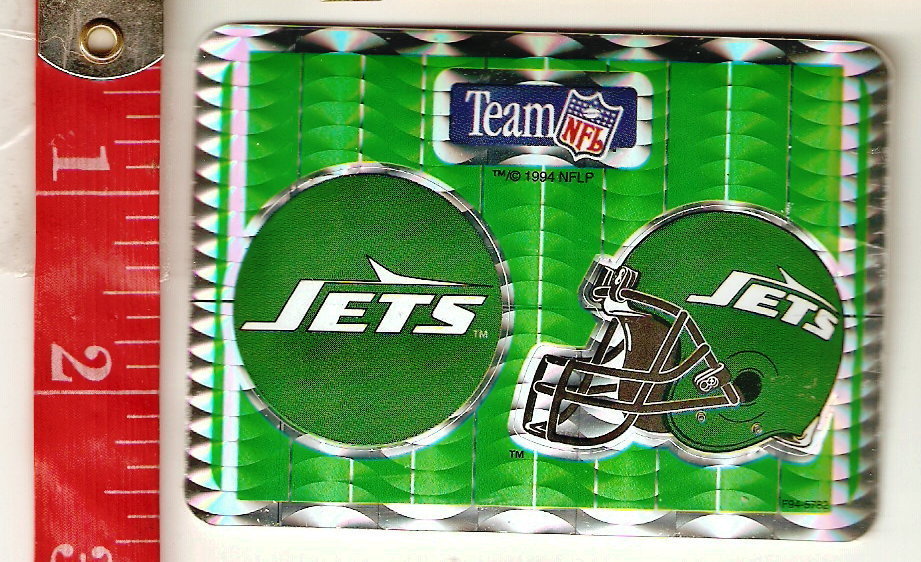 Vintage lot 6 Prismatic sticker sheets NFL New York Jets