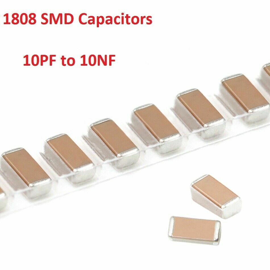 1KV 2KV 3KV High Voltage 1808 SMD/SMT Capacitors Range ( 10PF to 10NF ) MLCC