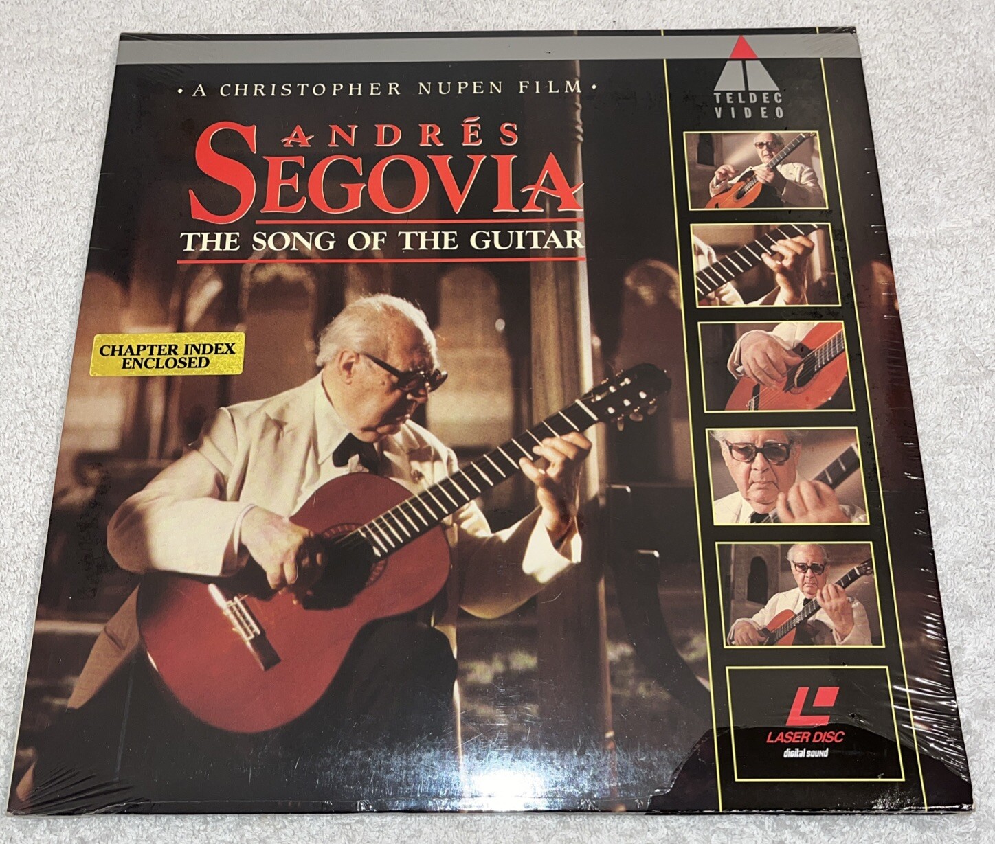 ANDRÉS SEGOVIA  : The SONG of the GUITAR   Spain  MUSIC Rare LASERDISC Edition