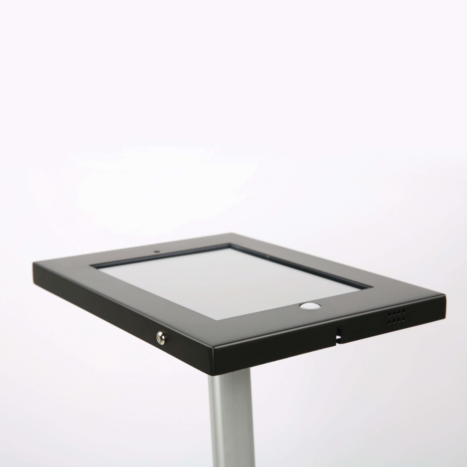 Floor Standing Lockable Secure Tablet Kiosk Adjustable Height with 90� Tilt