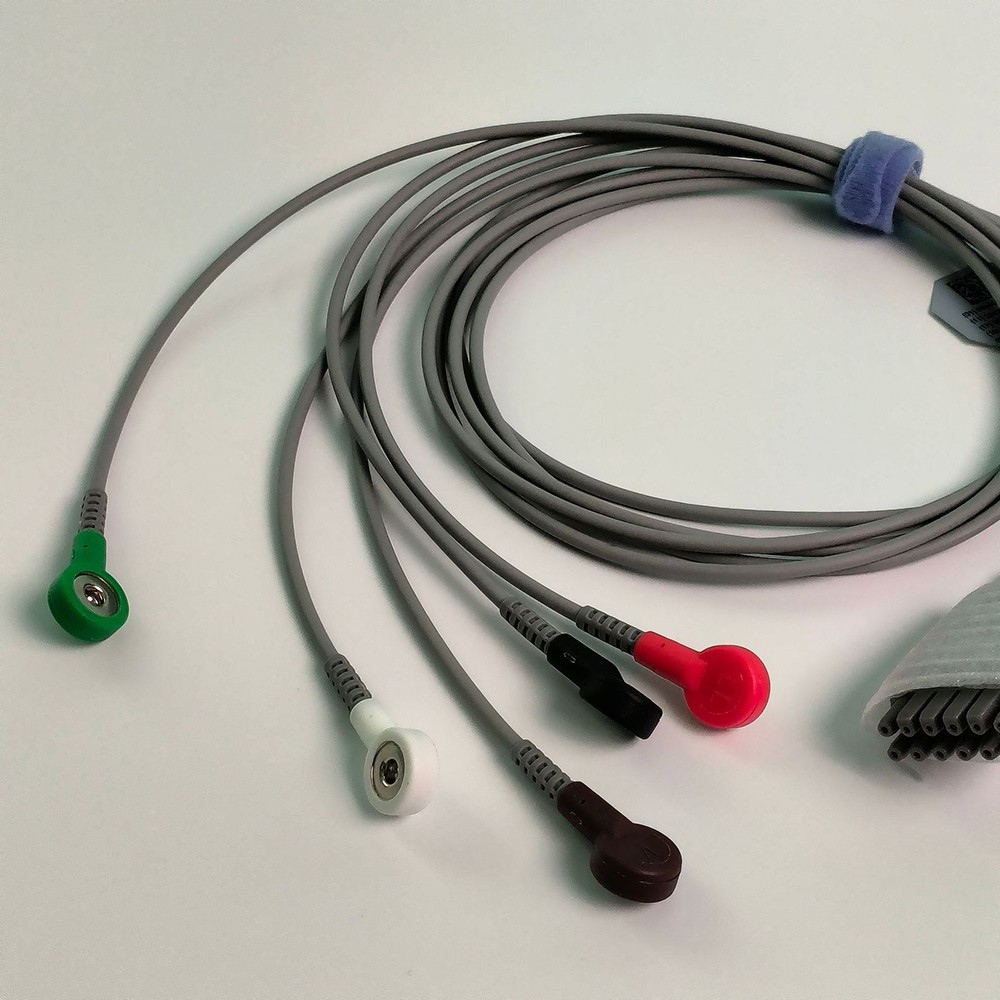 ECG Telemetry Lead Wire 5-Guide for iT20 American Standard Button