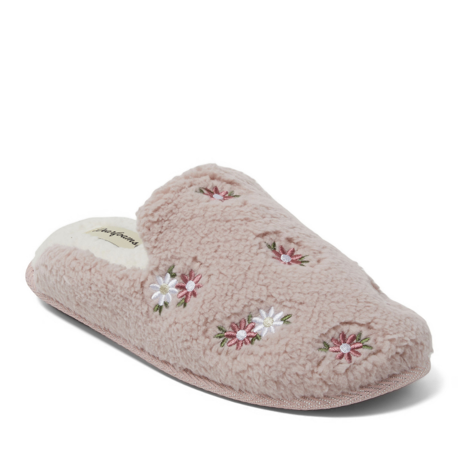 Dearfoams Women's Teddy Tab Scuff Slipper