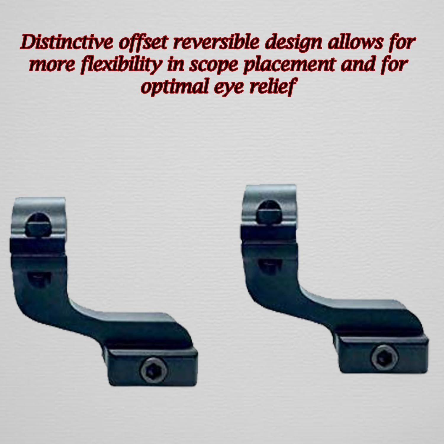 Offset Reversible 1 Inch Diameter Rifle Scope Rings 1" Scope Mount Offset