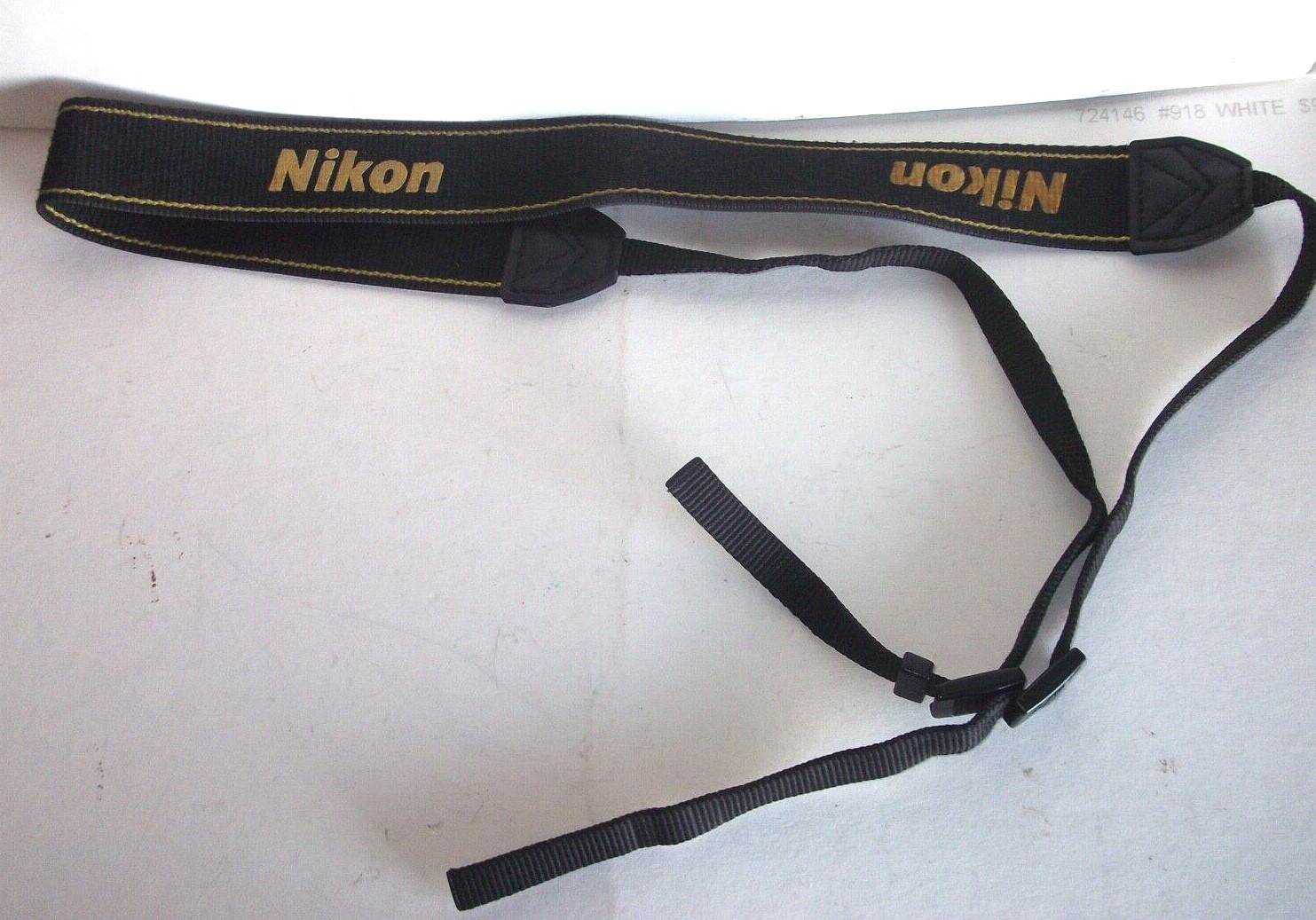 Nikon Camera Neck Strap Nylon Black Yellow 1 1/4" x 40"