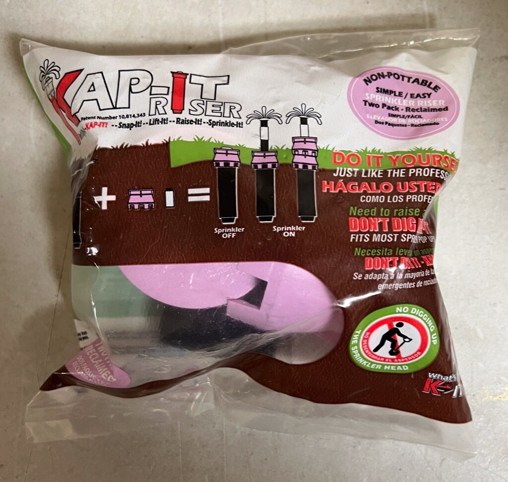 KAP-IT RISER EXTENSION FOR POP UP SPRINKLERS - 2-PACK - 1 1/2 INCHES