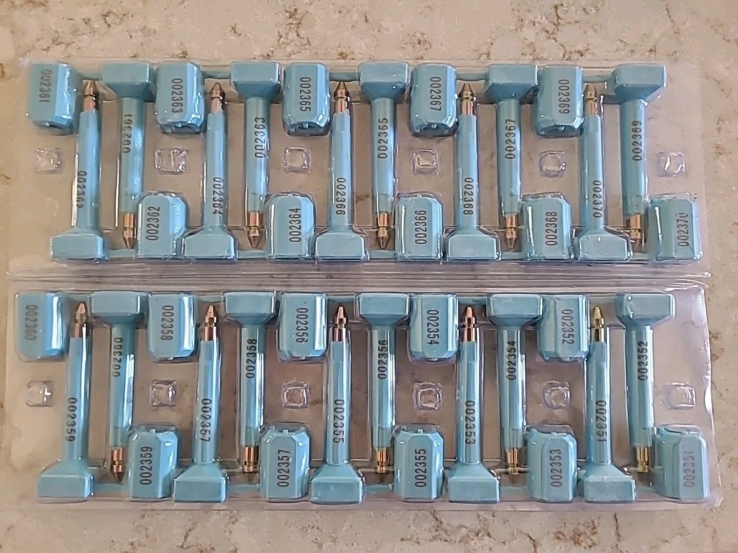 (QTY 20) Global Industrial High Security Bolt Seal Blue 670487BL