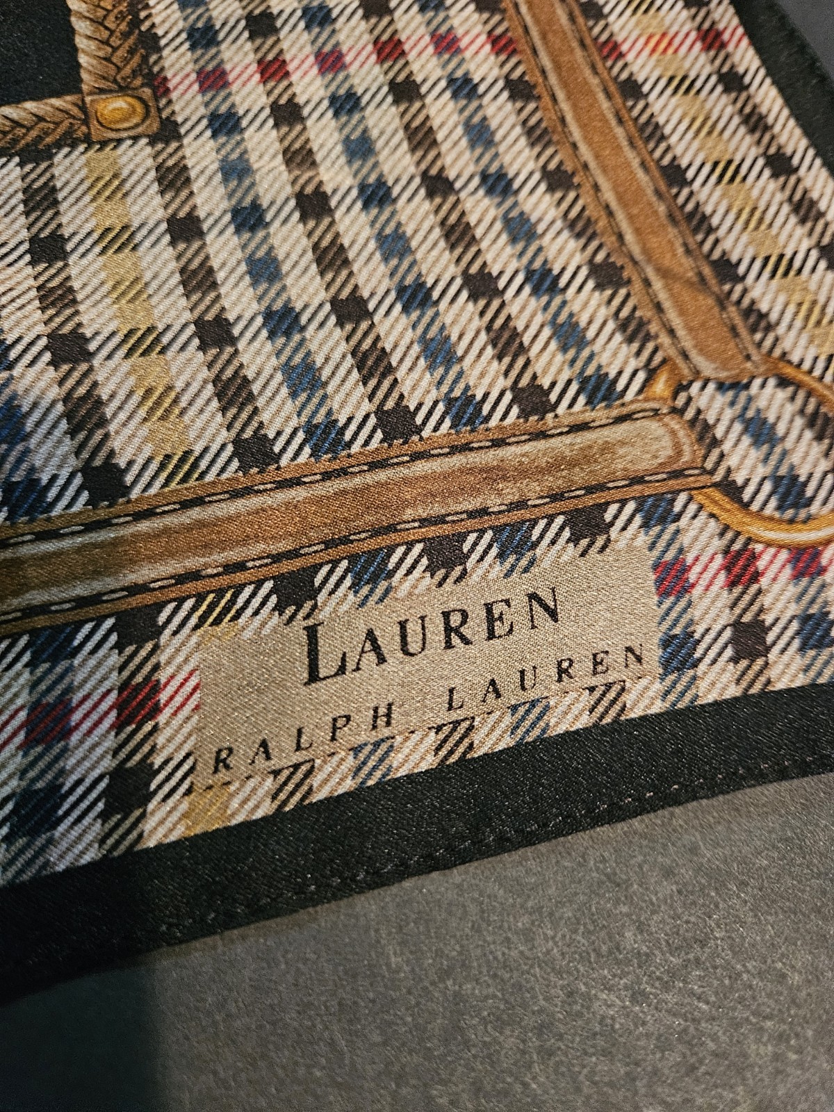 Ralph Lauren Scarf Fashion Plaid Check 21 Inch Square