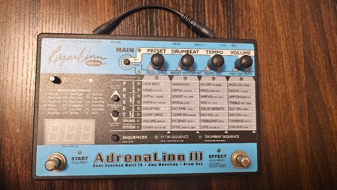 Roger Linn AdrenaLinn III Guitar Pedal Multi FX Drum Box
