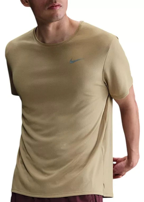 NIKE MENS DRI-FIT UV MILER RUNNING SHIRT PARACHUTE BEIGE SZ XL NWT $37
