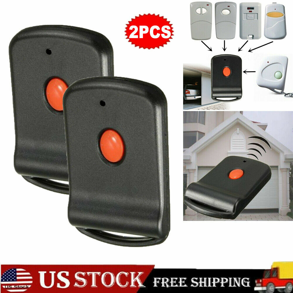 2x For 3089 Multi-Code Multicode 308911 For Linear MCS308911 300mhz Black Remote