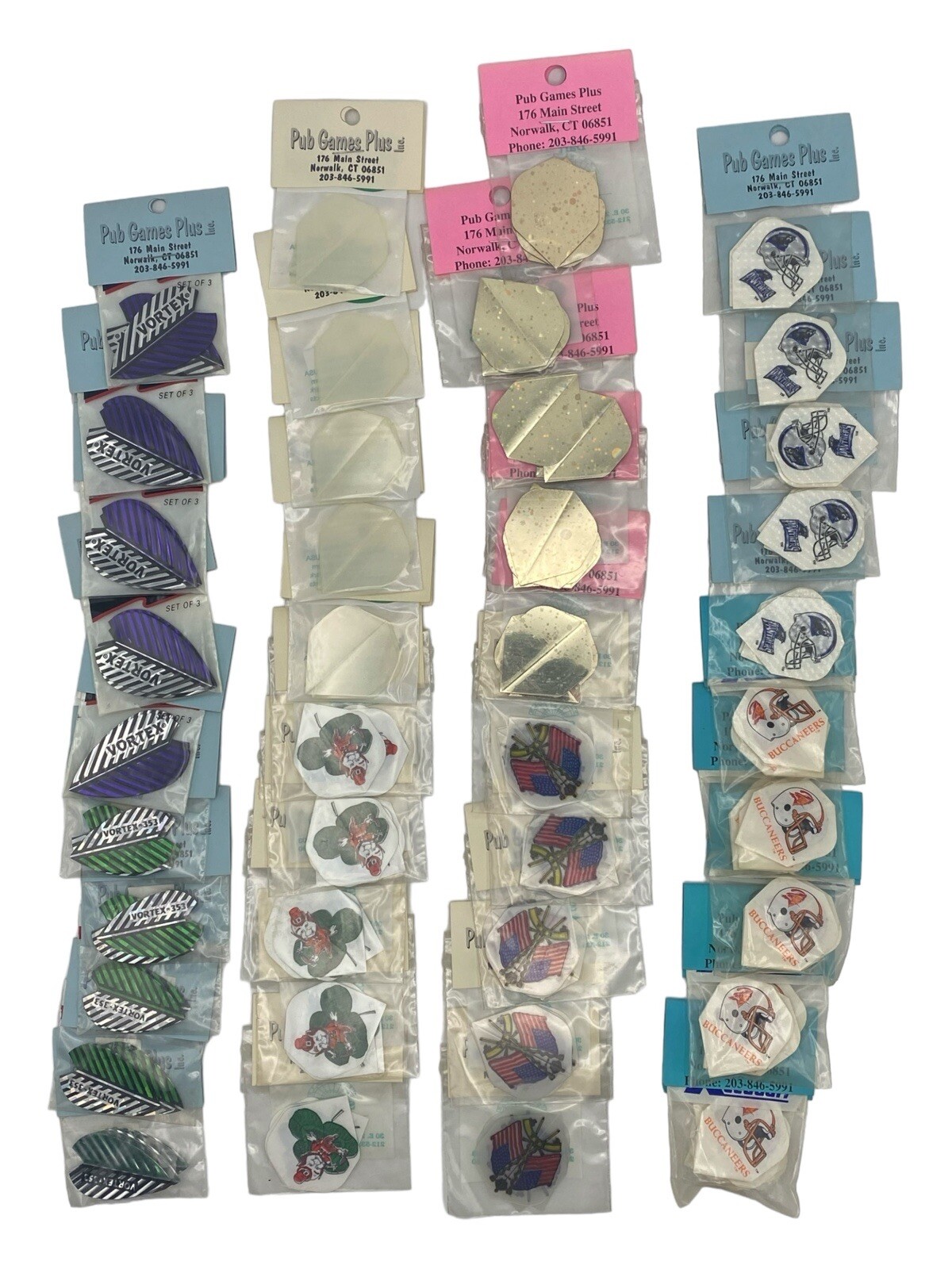 Vintage Mixed Lot Of (40) Packs Of 3 New Old Stock Of Dart Flights 120 Flights