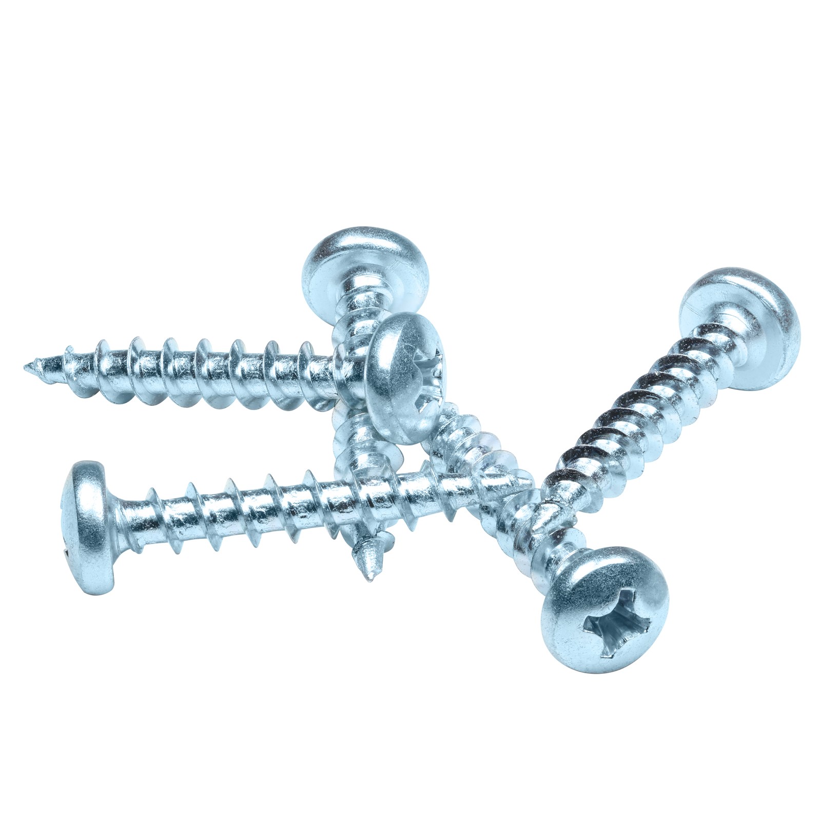 #8 x 1" Deep Thread Phillips Pan Head Screw Zinc Plated